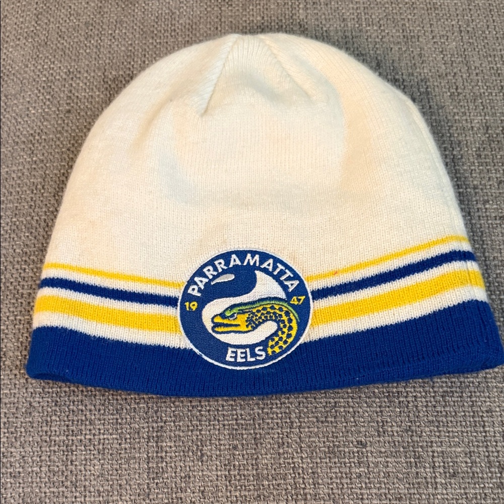 Parramatta Eels youth Beanie - White, Blue, Yellow